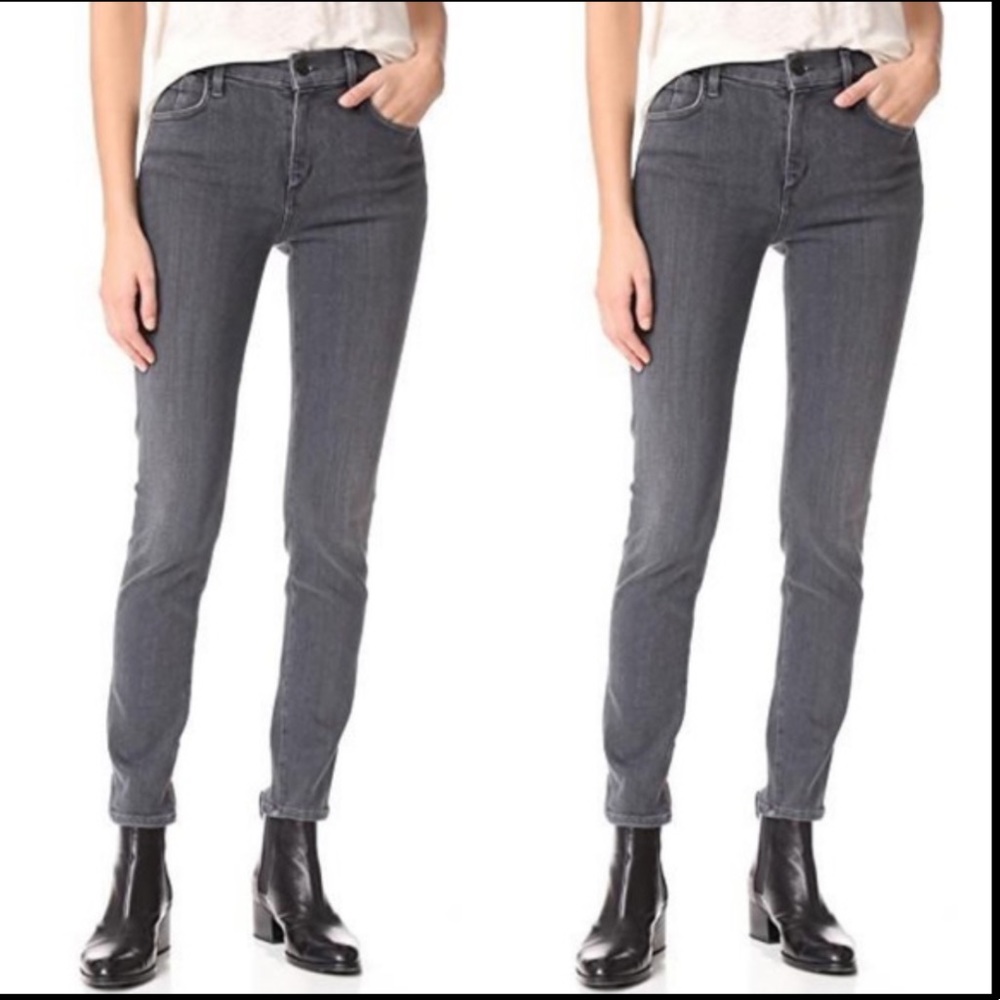 GoldSign The Profit Gray Cropped Skinny High Waist High Rise Jeans Size 25